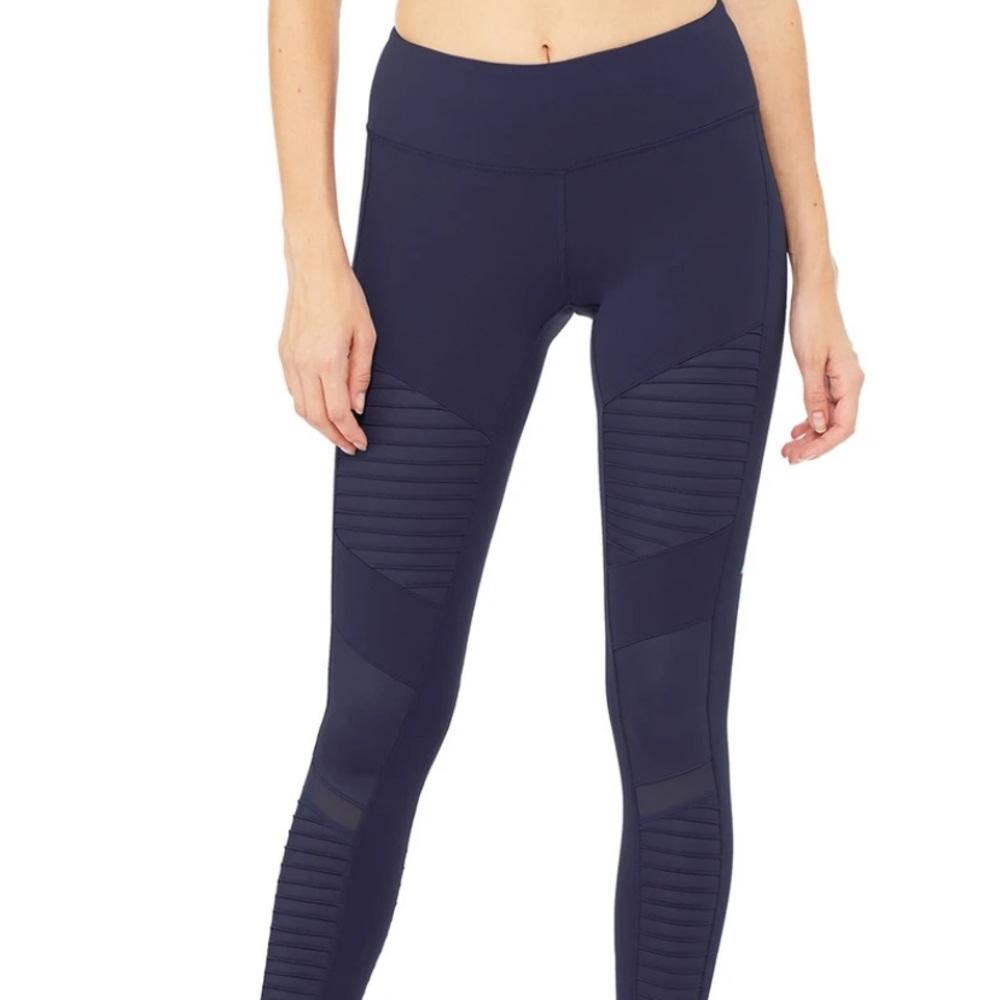 Alo Yoga Moto Legging in Navy